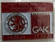 Boro v Graz Pin Badge