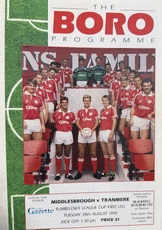 Boro v Tranmere Rovers Matchday Programme