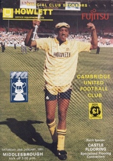 Cambridge Utd v Boro Matchday Programme