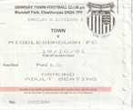 Grimsby v Boro Match Ticket